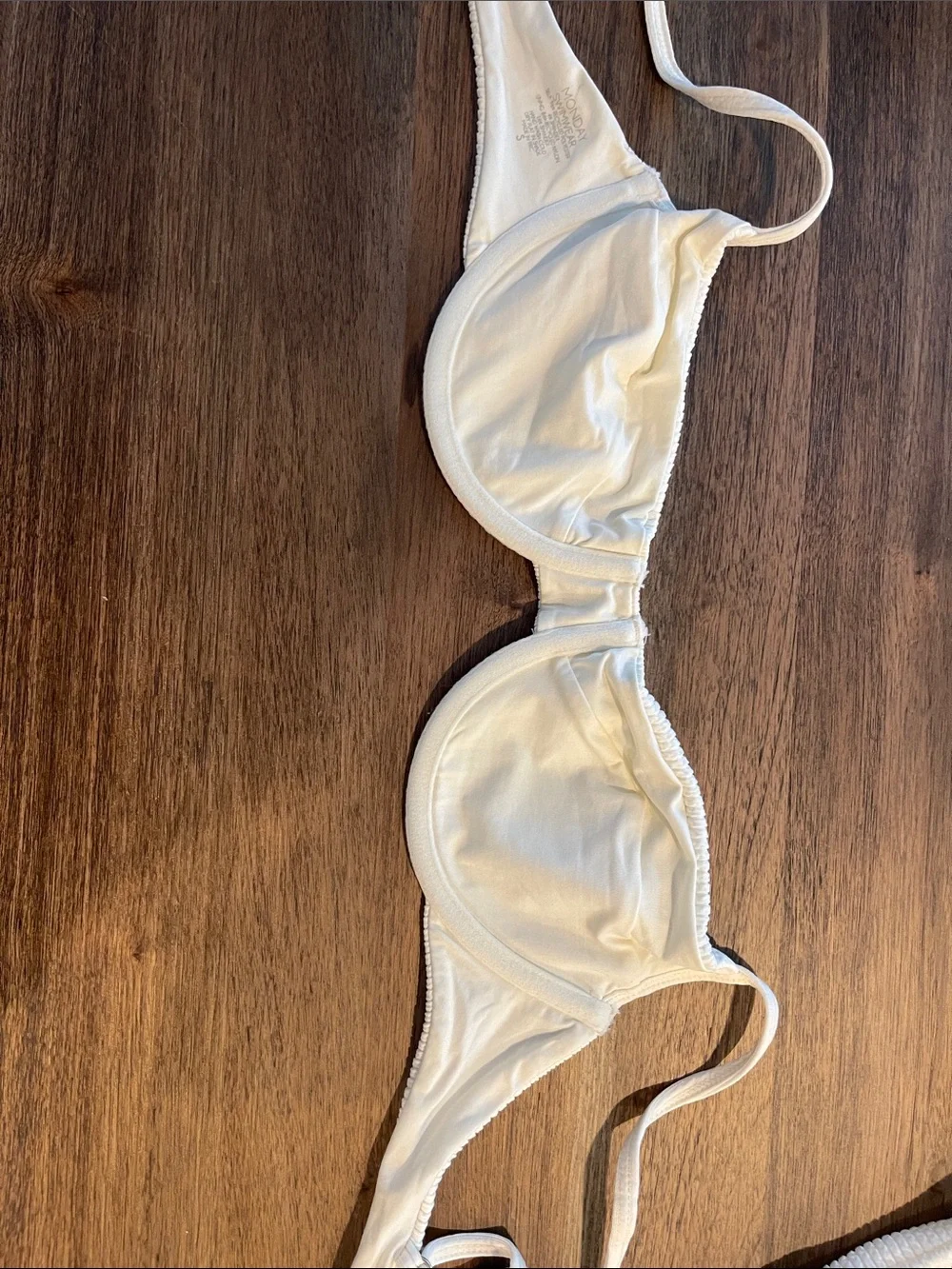 Monday Swimwear Maui Top in Ivory Crinkle